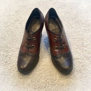 Brown Heeled Oxfords